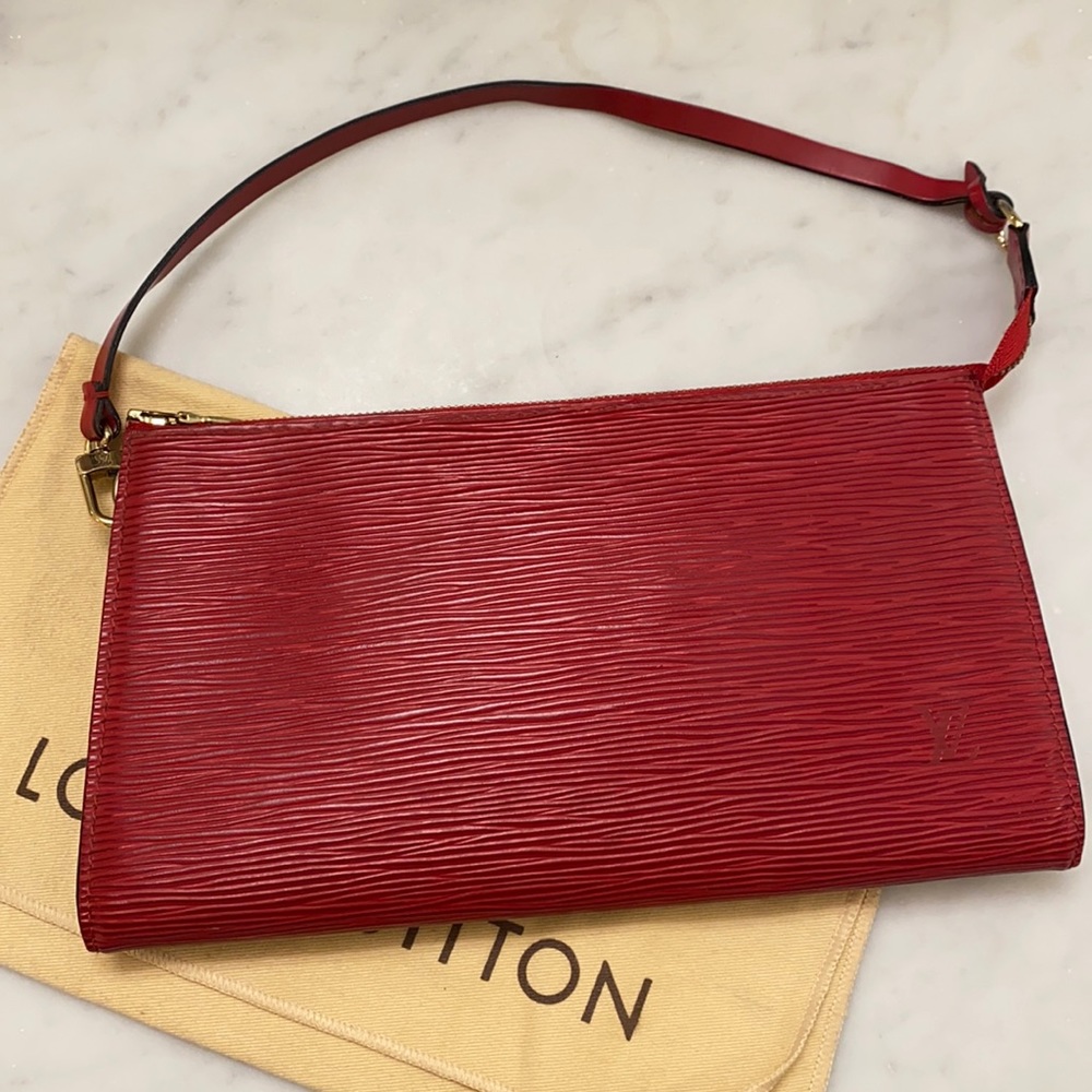 Louis Vuitton Pochette Accessories Epi Red